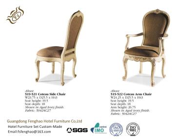 Chine L'hôtel européen de cuir de fauteuil de style dinant des chaises a découpé la chaise en bois de sofa  à vendre