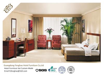 中国 ソファーが付いているマホガニーの終了する二重のベッドの寝室の家具の一定の現代角のテーブル 販売のため