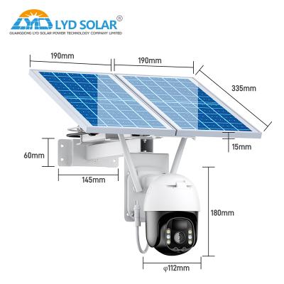 China Zonne-energie CCTV 4g Ptz zonnecamera 128 GB nachtzicht draadloze draadloze beveiligingscamera's Te koop
