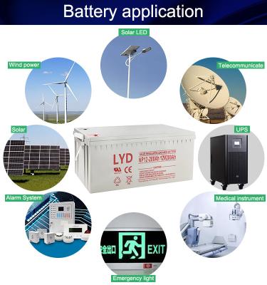 China NP12-200Ah Lead Acid Battery Solar Power Storage for sale