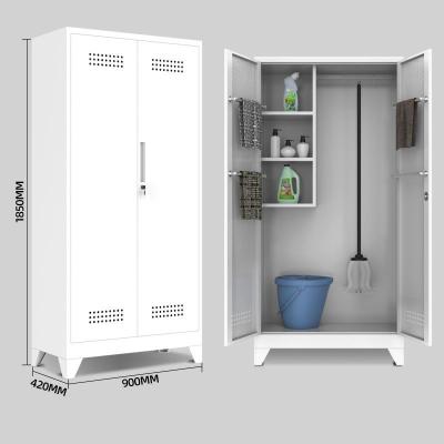China Hygiene Tools Storage Locker Single And Double Door Cleaning Cabinet for sale