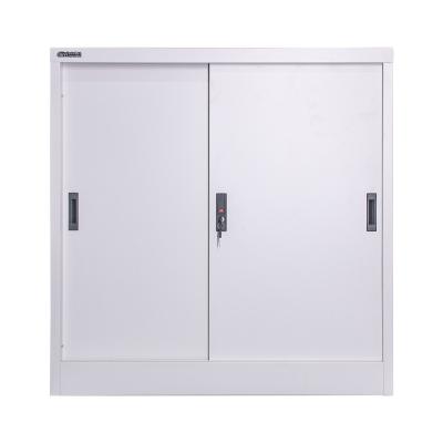 China Multifunctional 1.0mm Metal Sliding Door Cabinet With Adjustable Shelf Book Case en venta