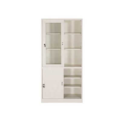 China Corrosion Resistant Hygienic Two Glass Door Filing Cabinet for sale