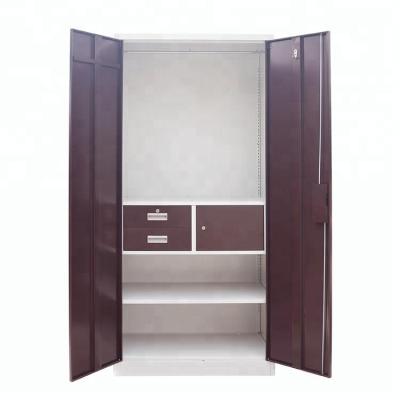 China Knock Down Metal Wardrobe Cabinet for sale