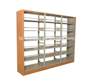 China Library 2.0mm Thickness Stainless Steel Metal Storage Rack Library Shelving for sale