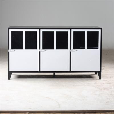 China Metal Locks Metal Home Storage Furniture Home Steel Low Storage Cabinet Furniture for sale