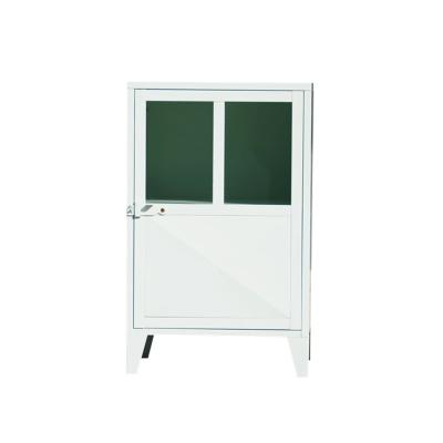 China One Two Three Doors Clothes Cabinet Metal Home Storage Furniture With Glass for sale