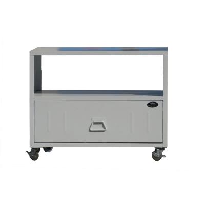 China Muebles movibles del almacenamiento del hogar del metal del soporte del acero TV del armario con el cajón en venta