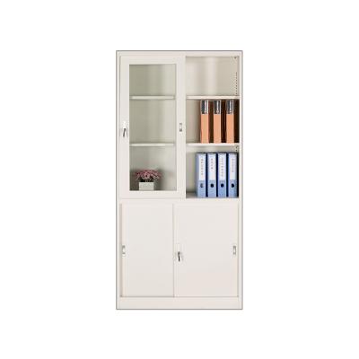 China Up Sliding Glass Door Filing Cabinet Industrial Metal Storage Cabinets for sale