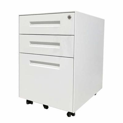 China CBNT Metal Office Furniture Modern 3 Drawer Cabinet With Wheels for sale