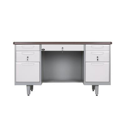 China Simple Metal Modern Design 0.6mm-1.2mm Steel Executive Desk Metal Office Desk for sale
