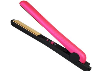 China 410F Ceramic Titanium Flat Iron 1 inch Rubber Handle with Private Label for sale