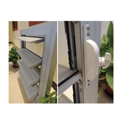 China Customized Louver Window Aluminum Color Shutter Windows With Handle for sale