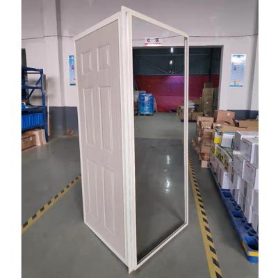 China Customized Slimline Aluminium French Doors White Anti Theft for sale