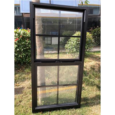 Chine Sash noir suspendu vitre unique vinyle fenêtres alliage d'aluminium de 58 mm à vendre
