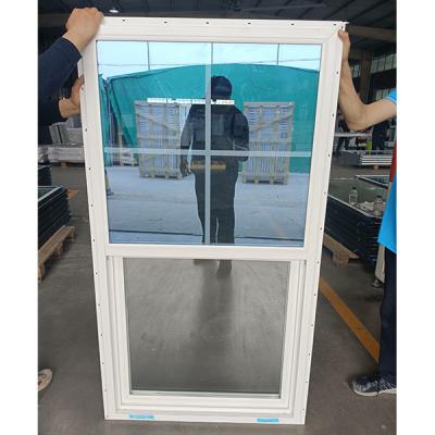 China Vertical Lifting Vinyl UPVC Window Single Hung Energy Efficient Balance for sale