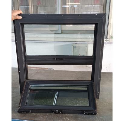 China Single Slide UPVC Openable Window Anthracite Grey PVC Vinyl Plastic for sale