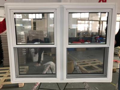 China Double Hung UPVC Glass Vertical Window Modern Up Down Sliding Design for sale