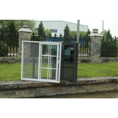China 58mm Cheap Price UPVC Double Tempered Glazed Sliding WIindow Plastic Window for sale