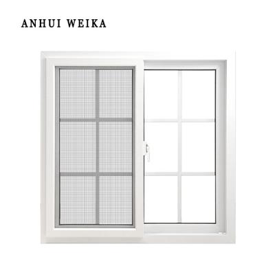 China Fixed Ventilator UPVC Sliding Window And Door With Grill Mosquito Mesh for sale