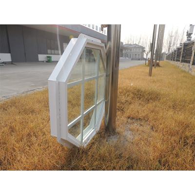China UPVC Vinyl Octagon Fixed Glass Window 75mm Profile for sale