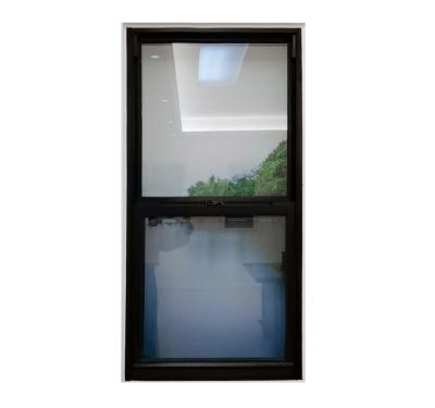 China Vertical 48x36 Window Double Hung Bathroom Black With Tempered Glass for sale