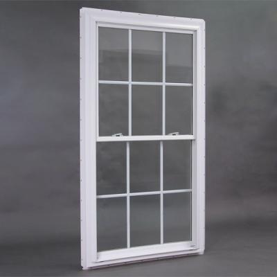 China Customization PVC UPVC Window Grill Design Single Hung Window For Residential for sale