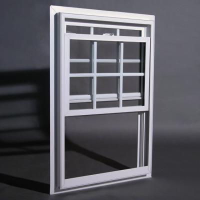 China Vertical Sliding Window Lower Sash Single Hung White Vinyl Window 48x60 for sale