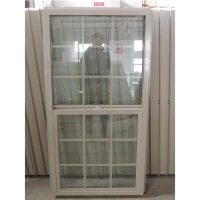 China PVC Lower Panel Low-E Glass Top Fixed Sash Single Hung Window Crescent Lock en venta