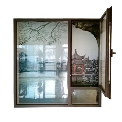 China Aluminium naadloze ruitenruimte venster deur Rosewood Upvc vensters Te koop