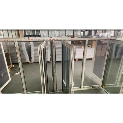 China PVC Triple Glazed French Casement Window Door Vinyl With Security Net for sale
