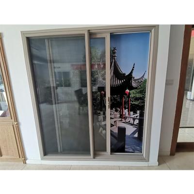 China 5.5inch UPVC Sliding Window And Door Interior Tempered Glass UPVC Patio Doors for sale