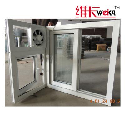 China Huis PVC Vinyl Crank Out Windows Dubbelgehard Glas OEM Te koop
