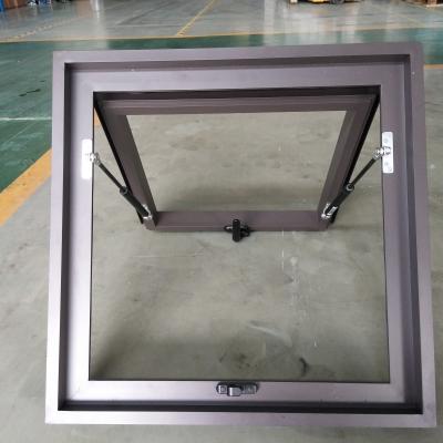 China Tempered Glass Aluminum Color Top Hung Window Awning Design Skylights for sale