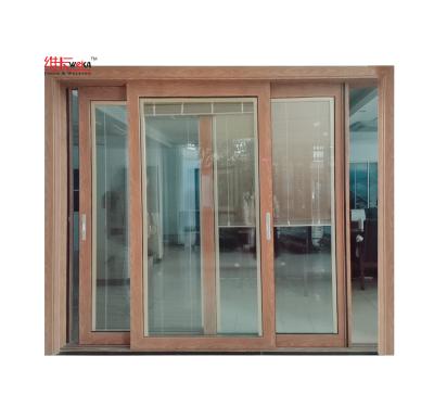 China Puertas correderas de patio de aluminio de vidrio templado para casas residenciales en venta