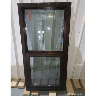 China Crescent Lock Top Fixed Sash Single Hung Windows UPVC Lower Panel Low-E Glass for sale