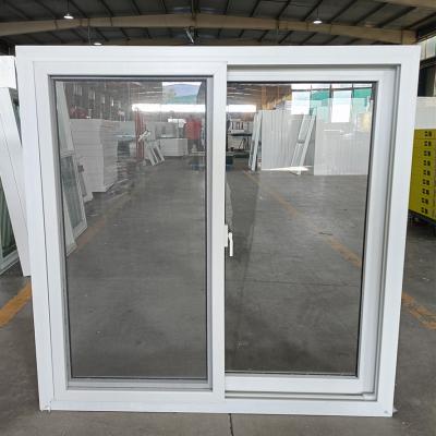 China Pvc Design de janela de deslizamento Upvc Janela de deslizamento de vidro duplo à venda