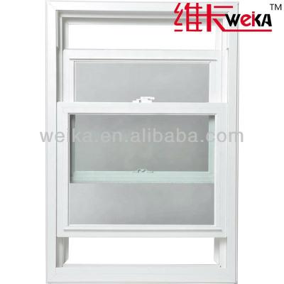 China American Design UPVC Single Hung Window 1.4mm-2.5mm Thickness Environmentally Friendly for sale