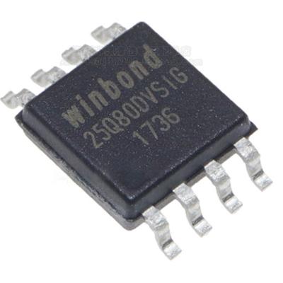 China Winbond Elec 8 Mbit Nor Flash Chips SPI SOIC-8 W25Q80DVSSIG for sale