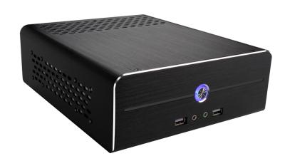 China Black Mini ITX Tower Computer Cases With Shining Power Button Fan for sale