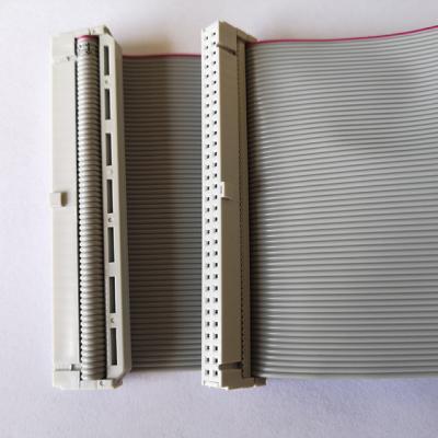 China 64pin flat ribbon cable idc 2.54mm with SR to idc 2.54mm with SR gray colour custom length type 2651 28 awg wire for sale