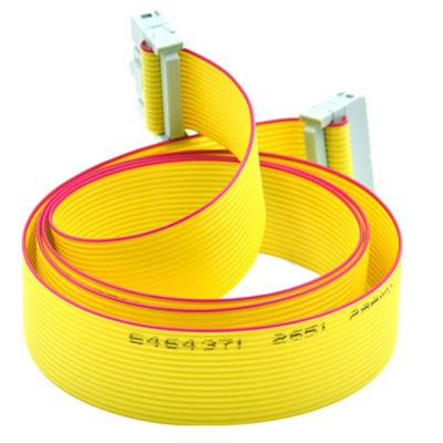 China LED screen flat power ribbon cable 16 position yellow color with red mark for 28 agw wire ribbon cable assemblies for sale