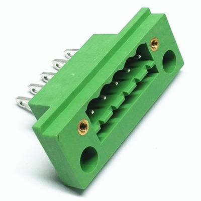 China 2EDGWB/2CDGB panel mount terminal blocks connector clamp 3.81/5.08/7.62mm pitch solder type for sale