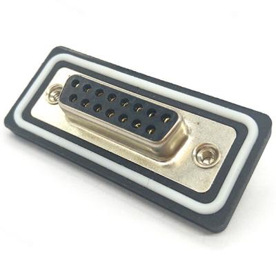 China ip67 waterproof db15 15pin connector D-Sub Receptacle, Female Sockets Connector solder hold on 5amps for sale
