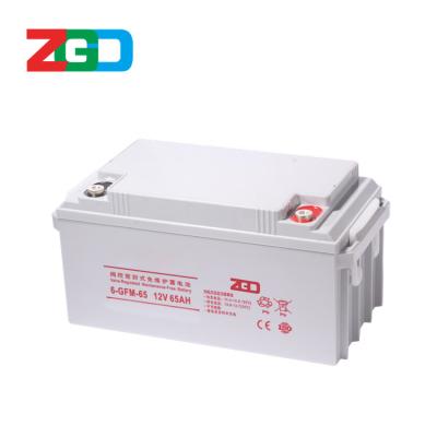 China 12V 65AH UPS Lead Acid Battery Corrosion Resistant For Emergency System for sale