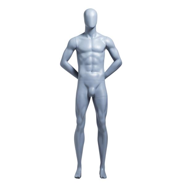 Quality Black Backhanded Sports Mannequin Display Male Frosted Glass Fiber Upright for sale