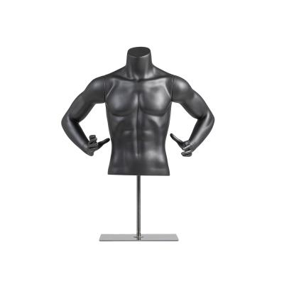 Китай Высококлассный безголовый мужской манекен, спортивный матовый мужской манекен с половиной тела продается