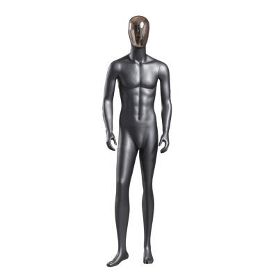 China Stand Upright Male Display Mannequin , Black Matte Full Body Male Mannequin for sale