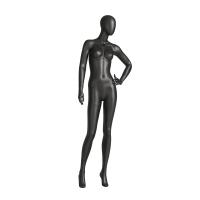 Quality Standing Black Full Body Mannequin , Matte Cross Waist Curvy Full Body Mannequin for sale