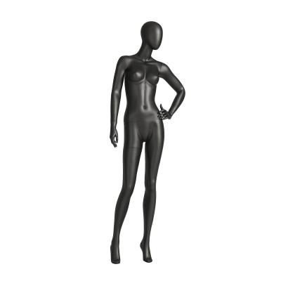 China Standing Black Full Body Mannequin , Matte Cross Waist Curvy Full Body Mannequin for sale